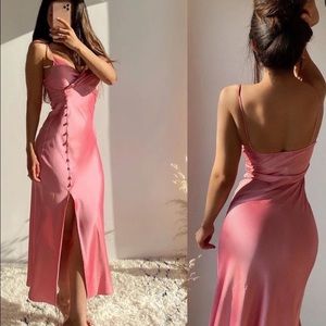 Zara pink buttoned slip dress💕🏷